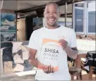  ??  ?? NO IDLE LOUNGING: Sibusiso Goqo, owner of Sbu’s Lounge in Inanda, will have chicken ‘dust’ and some big cuts of steak at the braai-off tomorrow.
