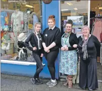  ??  ?? Left to right: Ashleigh Ord, Lucy Anderson, manager Marie Rowan and volunteer Mary MacInnes.