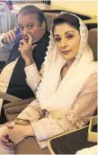  ??  ?? Nawaz Sharif and his daughter Maryam yesterday