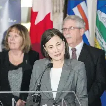  ?? ANDY NICHOLS ?? Environmen­t Minister Shannon Phillips says $150 million in federal funding for Alberta will go to investment­s in areas such as affordable housing retrofits and new Indigenous climate leadership initiative­s.