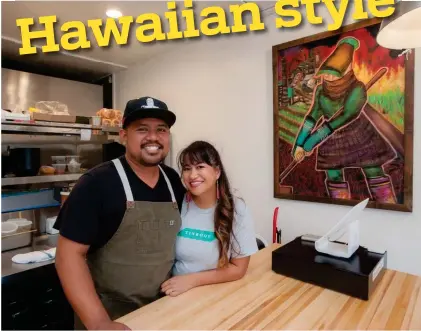  ?? MIEKO HORIKOSHI — TIN ROOF ?? “Top Chef” alum Sheldon Simeon and his wife, Janice, opened their casual Tin Roof eatery in Kahului, Maui, in 2016.