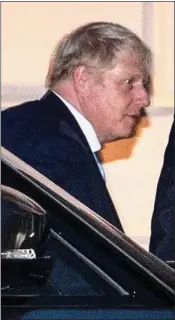  ??  ?? BRISK: Boris Johnson arrives at the reception
