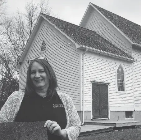  ?? SHARON HILL ?? Lisa Wacheski, curator and manager of education at the Canadian Transporta­tion Museum and Heritage Village, said the museum needs to raise $30,000 to $40,000 for repairs to its 1885 Bethel United Church building.