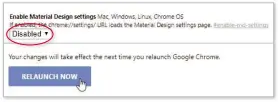  ??  ?? Restore Chrome’s old Settings page by disabling Material Design