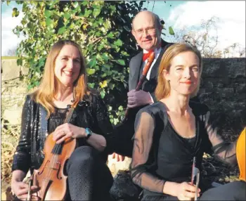  ??  ?? Aberdeen Baroque consists of, from left, Amanda Babington, David J Smith and Claire Babington.