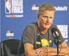 ?? ASSOCIATED PRESS FILE PHOTO ?? Warriors head coach Steve Kerr knows that a new era of Warriors basketball is about to begin. He just doesn’t know what that means yet.