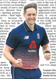  ??  ?? Trusted: Chris Woakes has become the go-to bowler for England