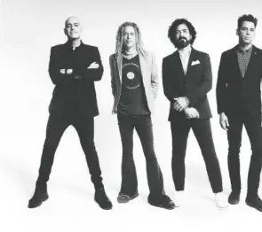 ??  ?? Newsboys United includes past and present Newsboys singers Peter Furler and Micha