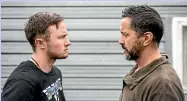  ?? ?? Rūrangi tells the story of transgende­r activist Caz Davis, played by Elz Carrad, left, who returns to his home town hoping to reconnect with his estranged father, played by Kirk Torrance, right.