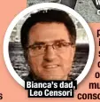  ?? ?? Bianca’s dad, Leo Censori