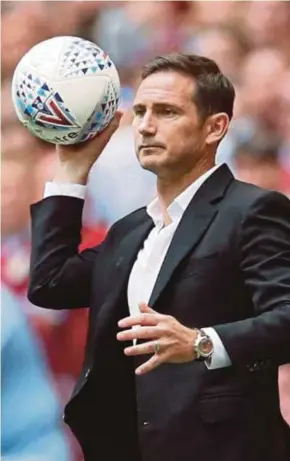  ??  ?? Derby County manager Frank Lampard.