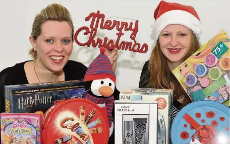  ??  ?? Please help Advertiser reporters Leona Greenan (left) and Shirley Bartynek launch the Hamilton Advertiser Christmas Toy Appeal