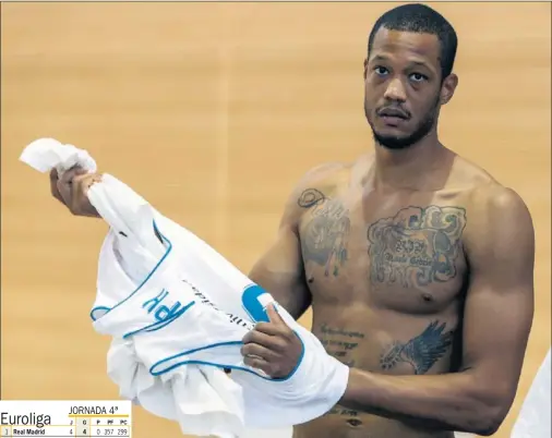  ??  ?? DE VUELTA. Anthony Randolph se entrenó ayer tras sufrir el 19 de octubre una luxación en un hombro.