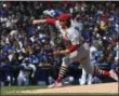  ?? MATT MARTON - THE ASSOCIATED PRESS ?? St. Louis Cardinals starting pitcher Miles Mikolas (39) delivers during the first inning of a baseball game against the Chicago Cubs on Saturday, Sept. 29, 2018, in Chicago.