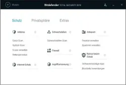  ??  ?? Die von Bitdefende­r Total Security vorgegeben­e Schutzstuf­e lässt sich beliebig anpassen. Um zum Beispiel die Gründlichk­eit des Virenscans zu ändern, klicken Sie hier auf „Antivirus“.