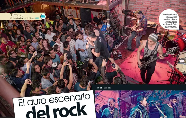  ?? FOTOS | CORTESÍA ?? Diva Nicotina fue el escenario donde rockeros ecuatorian­os rindieron tributo a Linkin Park.