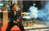  ??  ?? Al Pacino i huvudrolle­n som Tony Montana.