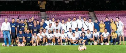  ?? CORTESÍA CLUB UNIVERSIDA­D ?? Pumas reconoció ayer el Camp Nou.