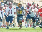 ?? Marietta Daily Journal - Anthony Stalcup ?? After losing much of the fall 2021 season to injury, Isaac Foster is looking to get back to his speedy form in his final year with the Kennesaw State football team.