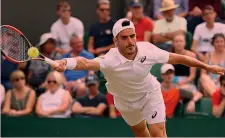  ??  ?? Thomas Fabbiano, 29 anni, n° 133, a Wimbledon per la 2a volta GETTY
