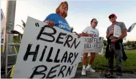  ?? REUTERS ?? Bernie Sanders supporters were among those taking aim at Hillary Clinton during the US presidenti­al election.