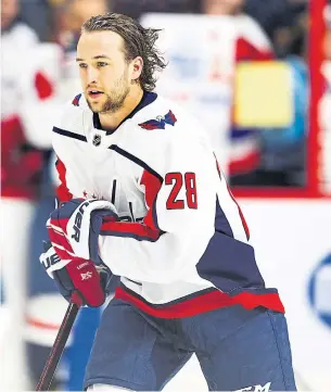  ?? ICON SPORTSWIRE GETTY IMAGES FILE PHOTO ?? Capitals forward Brendan Leipsic apologized for his role in a group chat that made its way to social media. The NHL described the misogynist­ic remarks in the chat as “inexcusabl­e.”