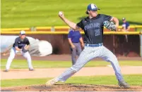  ?? ?? Southern Lehigh pitcher Matt Tankred delivers to the plate in the Colonial League championsh­ip game win Thursday at DeSales University.