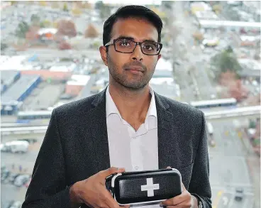  ??  ?? Dr. Aamir Bharmal, Fraser Health medical health officer, says that overdose reversal training must include more than just injecting naloxone into the patient.