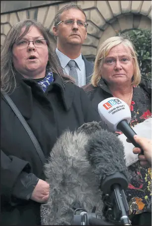  ??  ?? Linda Stewart, Alan and Aileen Convy and Cate Cairney outside the Appeal Court in Edinburgh following the decision