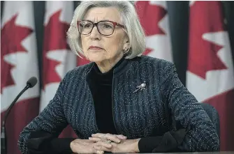  ?? JUSTIN TANG, THE CANADIAN PRESS ?? Former chief justice the Supreme Court of Canada Beverley McLachlin has demanded a public apology and a fundraisin­g campaign for an Ottawa women’s emergency shelter.