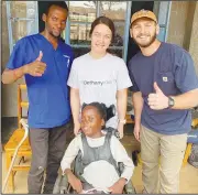  ?? Photo Courtesy Tammie Johnson/The Coffee Cup ?? Melanie Duggan, daughter of The Coffee Cup owner Tammie Johnson, recently returned from The Wheels Project, which was a two-week event in which she went with a group of occupation­al therapists, physical therapists and professors from the University of Oklahoma-Tulsa to Kenya doing wheelchair research and repairs with Bethany’s Kids, serving children with disabiliti­es in Africa.