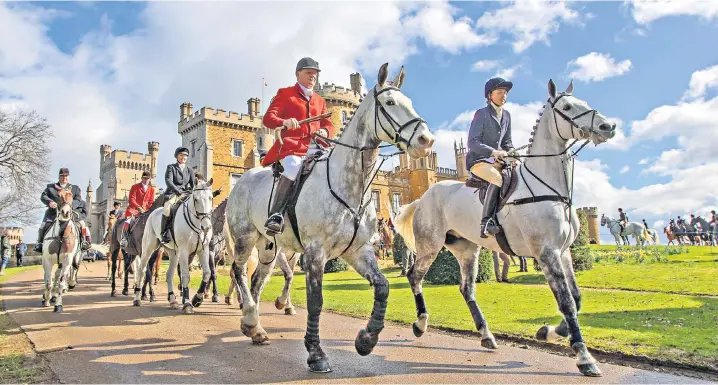  ?? ?? The hunt at Belvoir Castle in Leicesters­hire