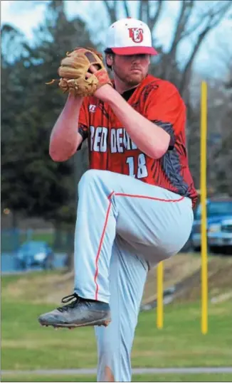  ?? JOHN BREWER - ONEIDA DAILY DISPATCH ?? Vernon-Verona-Sherrill pitcher Andrew Roden was named the TVL Player of the Year following his final campaign in a Red Devil uniform.