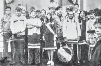  ?? CONTRIBUTE­D ?? This 1967 photograph was taken of some of the travellers and well-wishers in St. Peter's on July 18, 1967. Ernest Johnson, 78, remembers the photo was snapped after the paddlers were fed a compliment­ary meal by restaurant owner Joe Putz, far left.