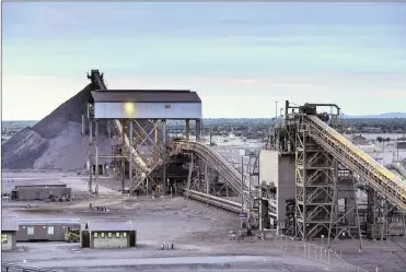  ?? PHOTO: SUPPLIED ?? A view of the processing plant at Kumba’s Kolomela mine in the Northern Cape.