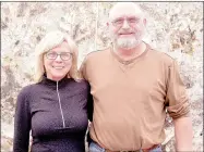  ?? RACHEL DICKERSON MCDONALD COUNTY PRESS ?? Kathleen and Jack Houpe of JHE Granite in Noel are pictured in front of a slab of granite.