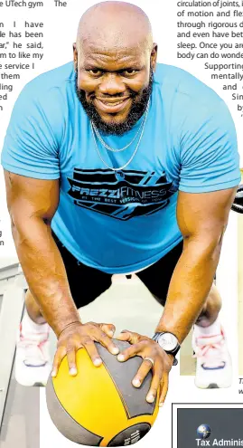  ?? CONTRIBUTE­D PHOTOS ?? As a seasoned athlete, Carlington Sinclair transition­ed from football to excelling in field events at the championsh­ip level. Now, in his role as a personal trainer, he’s dedicated to helping others achieve their fitness goals.