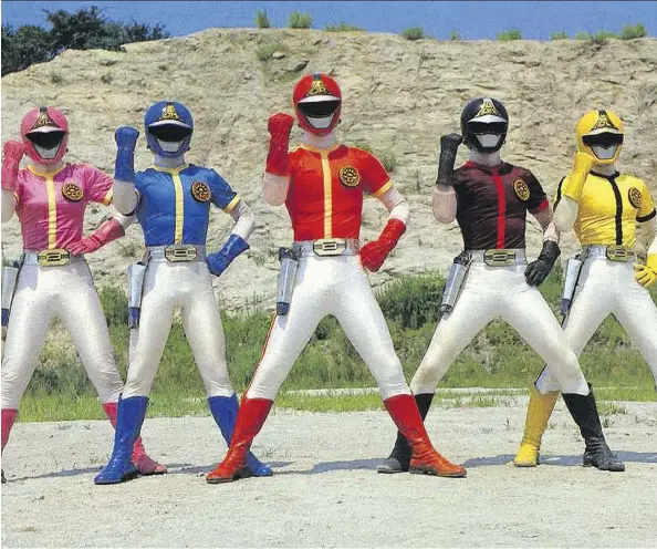  ?? TOEI COMPANY ?? A group known in Japan as ‘suit actors’ wore costumes that transforme­d them into superheroe­s for TV shows in the ’70s and ’80s.