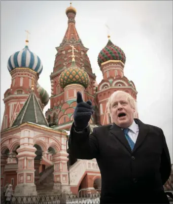  ??  ?? British Foreign Secretary Boris Johnson during a visit to Red Square. Inset: Sergei Lavrov
