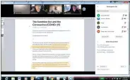  ?? PHOTO FROM SCREENSHOT ?? A screenshot of the virtual North Coventry Supervisor­s meeting Monday, which began with confirmati­on that the meeting is legal under the state’s open meetings law.