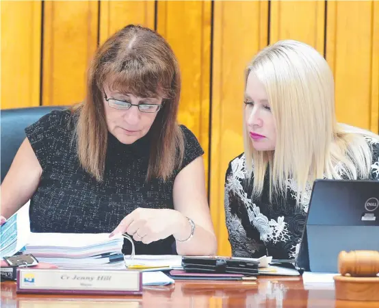  ??  ?? ECONOMIC FRAMEWORK: Mayor Jenny Hill and CEO Adele Young. The mayor has just announced the Smart Townsville Community Partnershi­p.