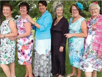  ??  ?? At the An Grianan garden party were Ann Casey, Maureen Stewart, Majella Peelo, Janett Edgley, Joan Fahey and Mary Lucas.