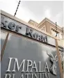  ??  ?? Impala Platinum’s shares took a knock yesterday over market concerns that the refinancin­g could dilute existing shareholde­rs bonds.