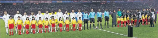  ??  ?? EL ÚLTIMO MUNDIAL EN YOKOHAMA. El Madrid ganó su último título mundialist­a el año pasado en la prórroga ante el Kashima japonés.