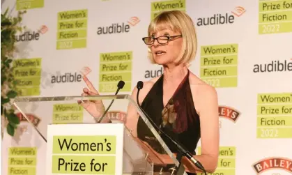  ?? ?? Kate Mosse speaking at the 2022 Women’s prize for fiction. Photograph: Nicky J Sims/Getty Images