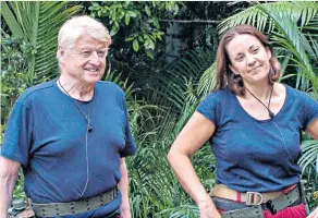  ??  ?? Political jungle: Stanley Johnson and Kezia Dugdale on I’m a Celebrity… Get Me Out of Here!