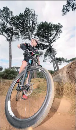  ??  ?? BIG WHEELS:WAYLON Woolcock, pictured, has teamed up with HB Kruger for this year’s KAP sani2c.