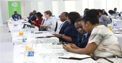  ?? ?? Some of the delegates who attended yesterday’s Zimbabwe Climate Change Adaptation Conference organised by Business Weekly in partnershi­p with the Financial Markets Indaba.