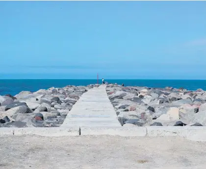  ?? Photo / Bevan Conley ?? The rock for the North Mole rebuild was sourced from as close to home waters as possible.