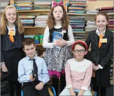  ??  ?? Patrick O’Sullivan, Oscar O’Shea, Ella Fitzgerald, Molly O’Keeffe, and Muireann O’Hanlon at Boherbue National School.